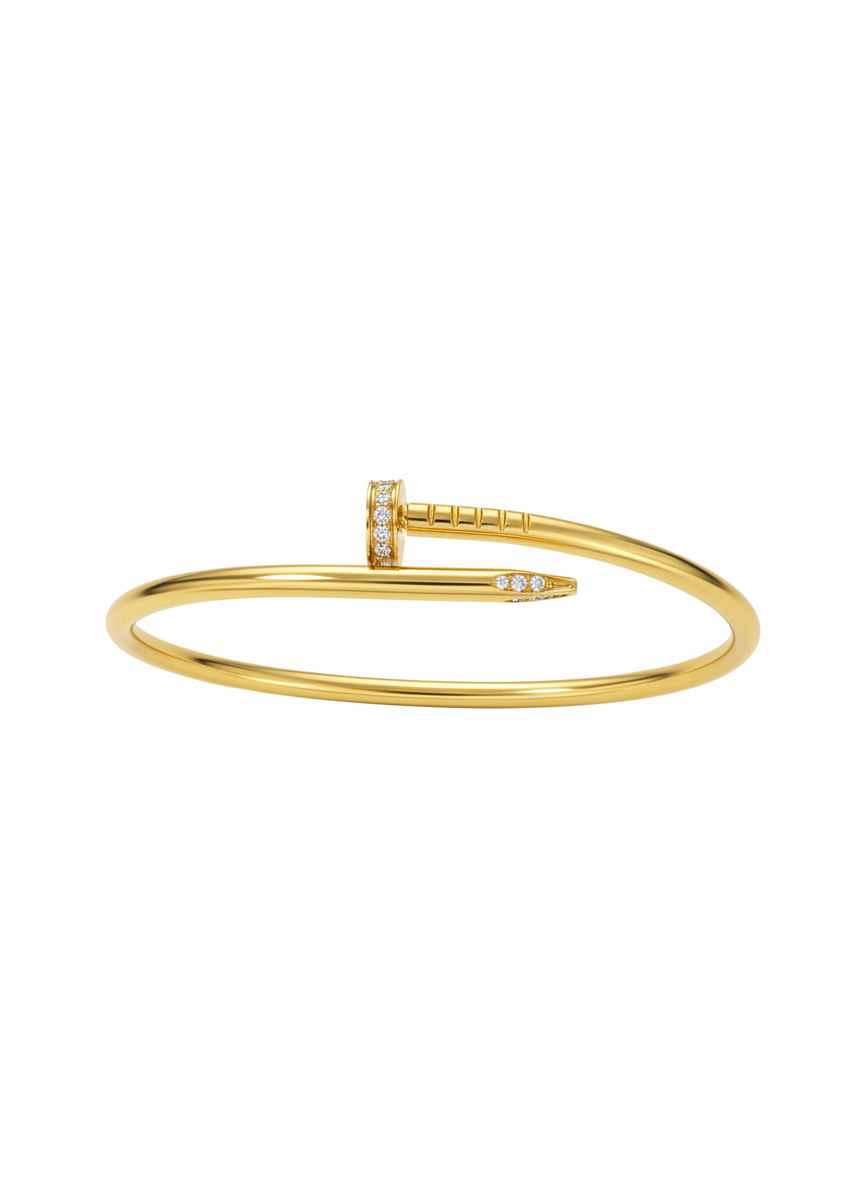 Bracelet clou fin strass