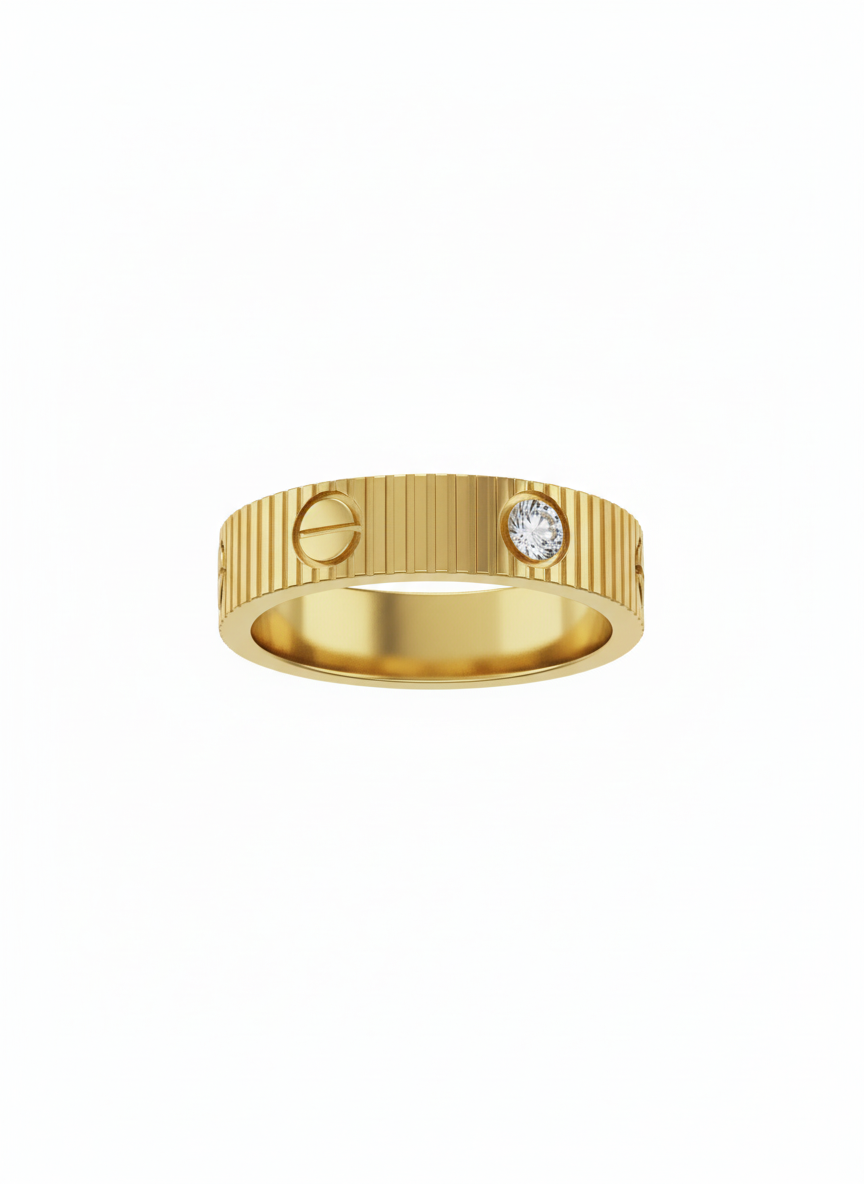 Bague panama strass