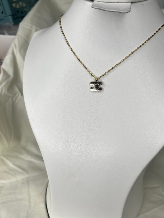 Collier celine bicolore