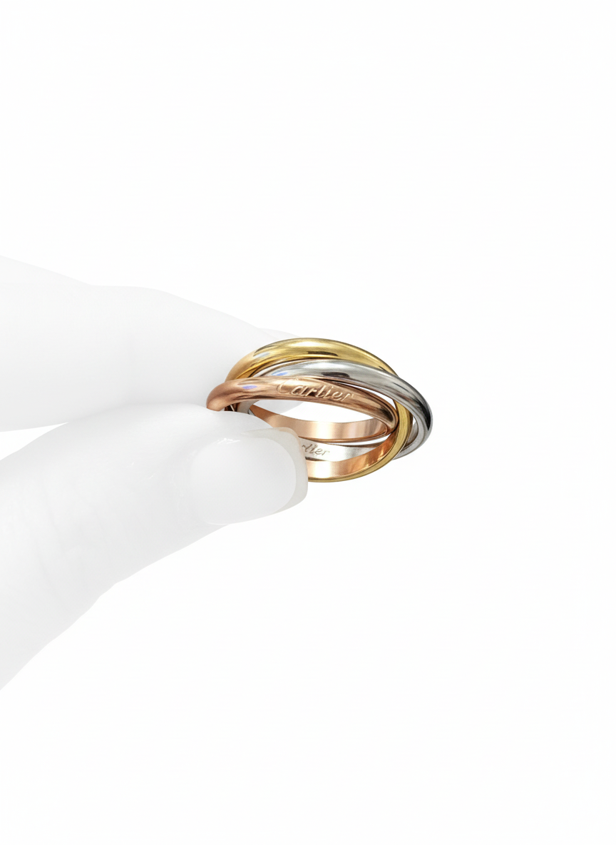 Bague 3 or gravee