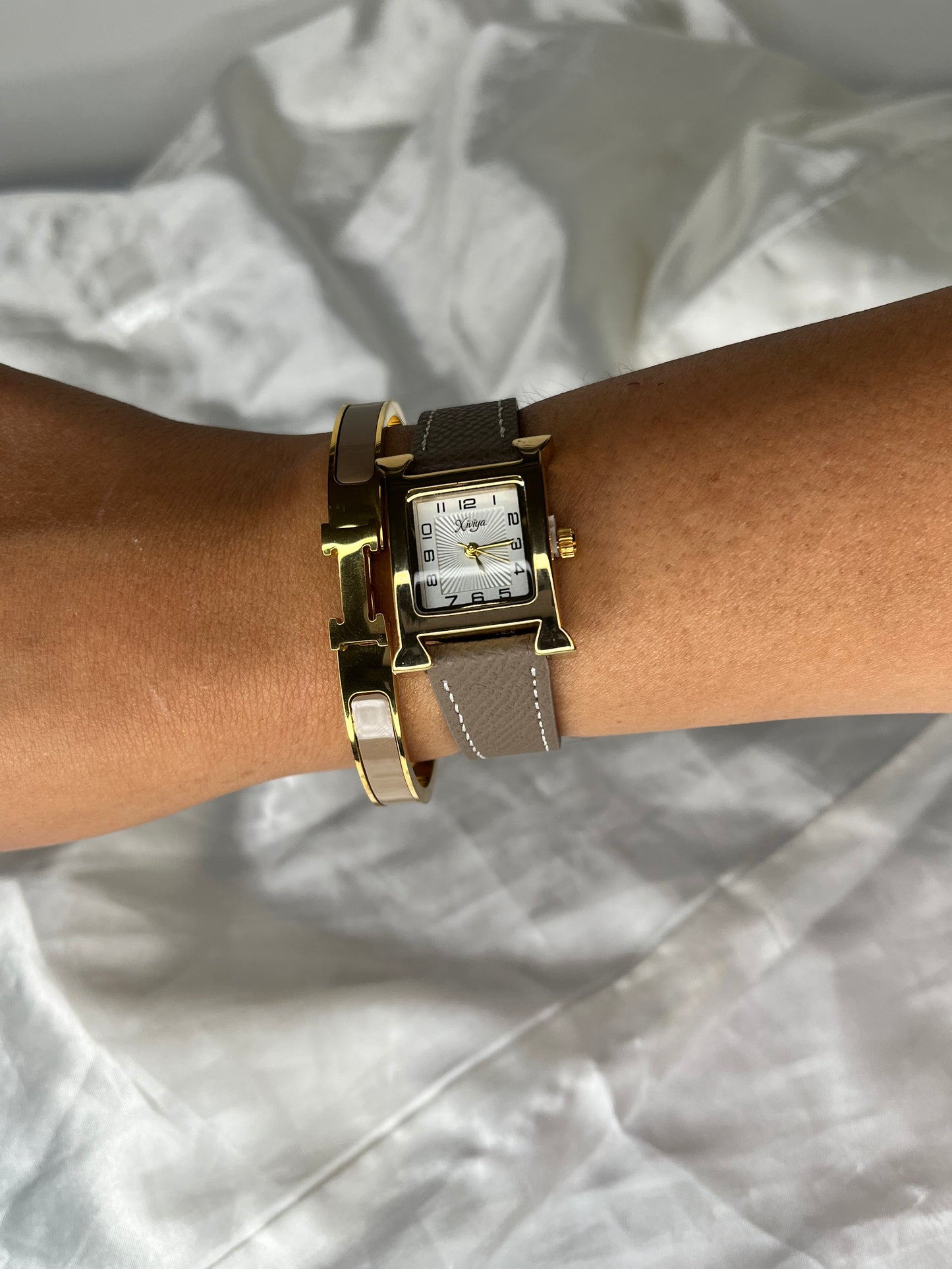 Montre harmonie taupe