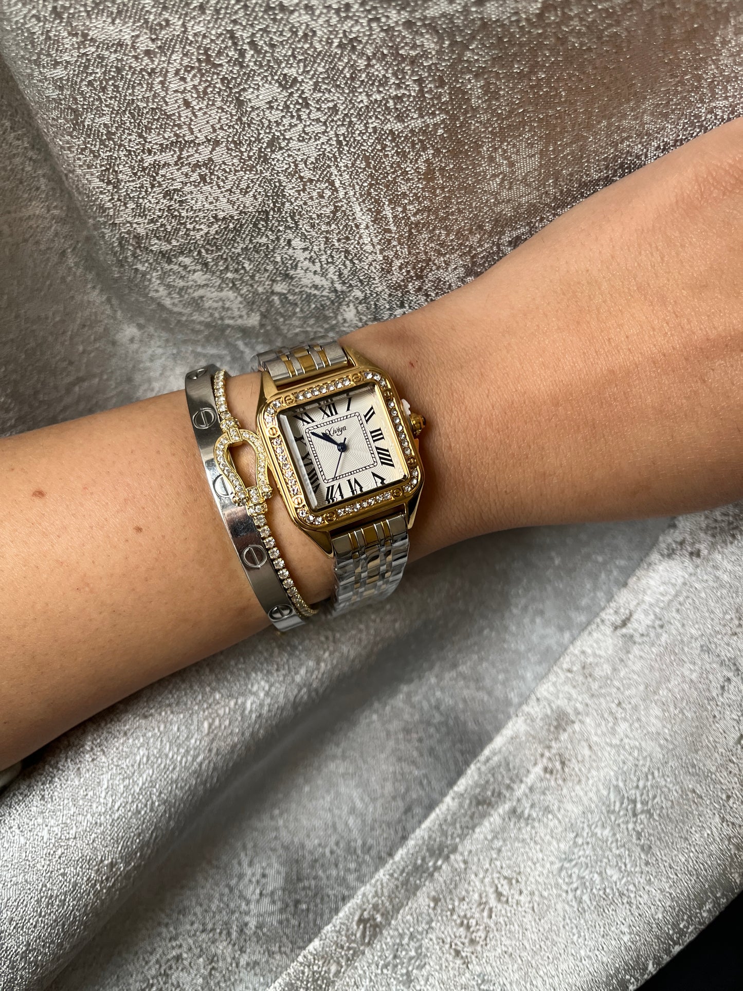 Montre nathalie bicolore