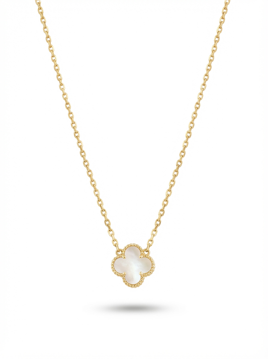 Collier trèfle réversible