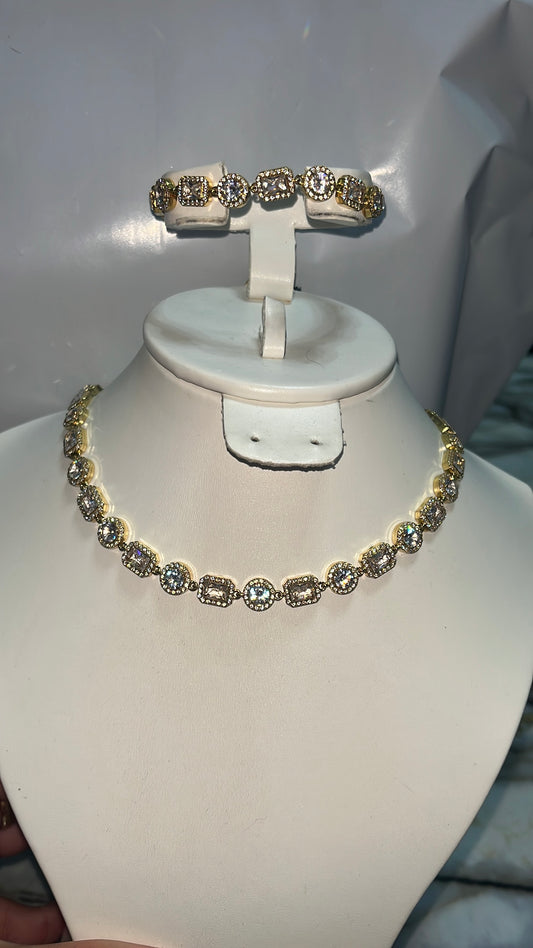 Collier rivière mixte