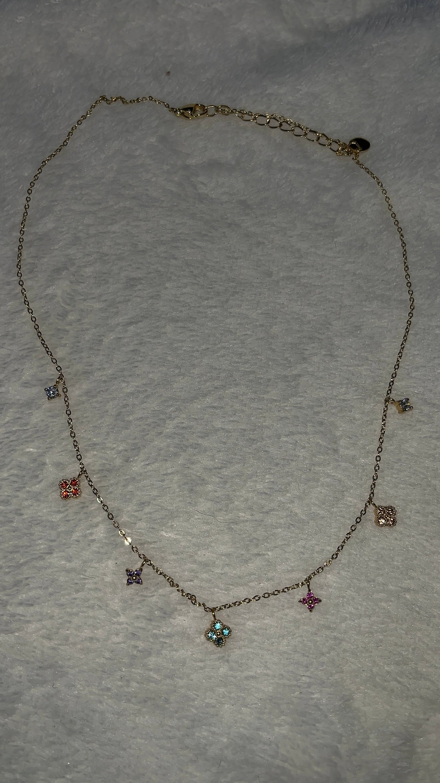Collier fleur coloré