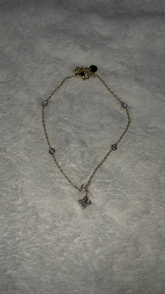 Bracelet de cheville fleur
