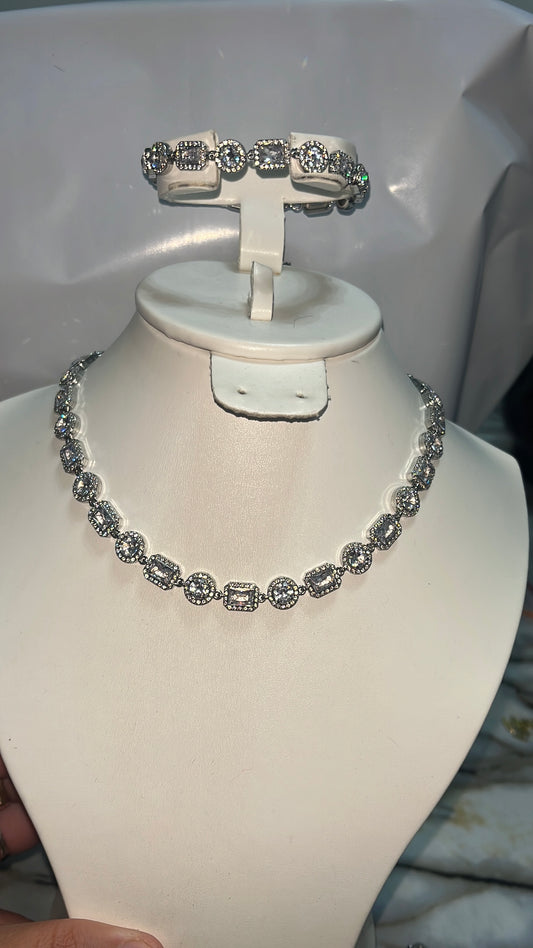 Collier rivière mixte