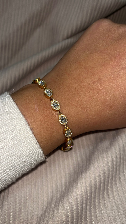 Bracelet rivière ovale