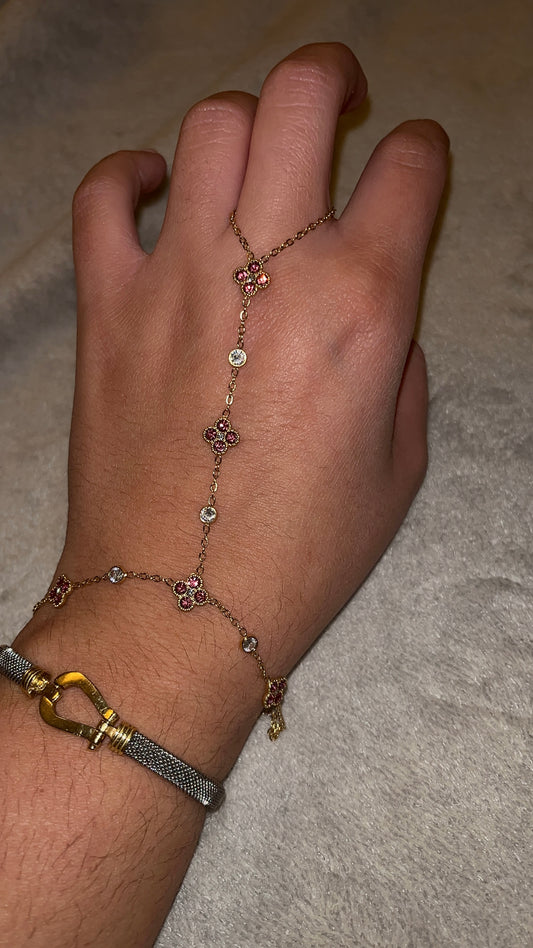 Chaine de main rose