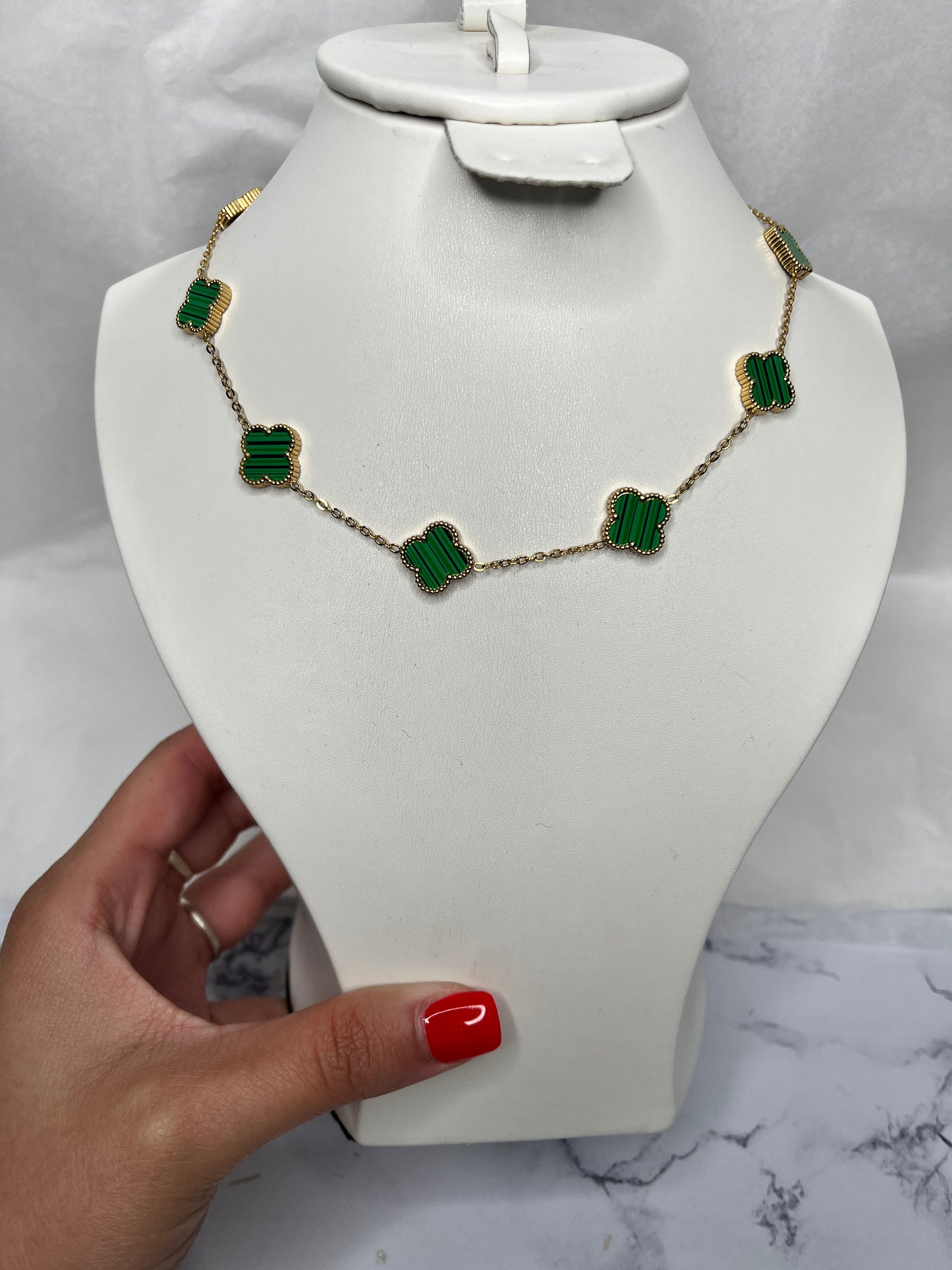 Collier mily vert