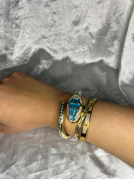 Montre serpentine bleu