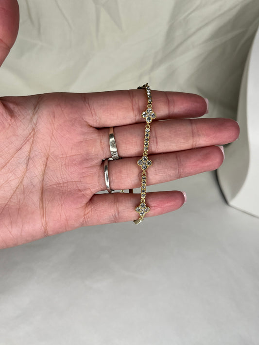 Bracelet rivière trefle