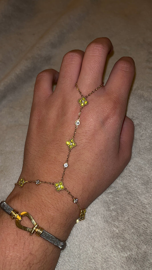 Chaine de main jaune
