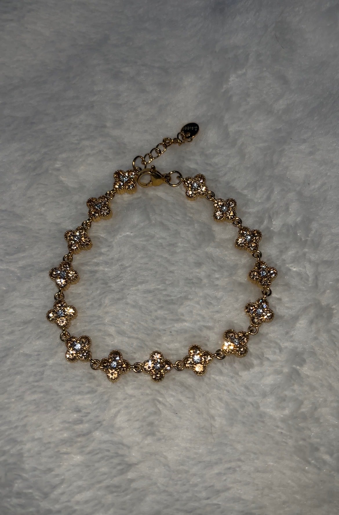 Bracelet fleuri champagne
