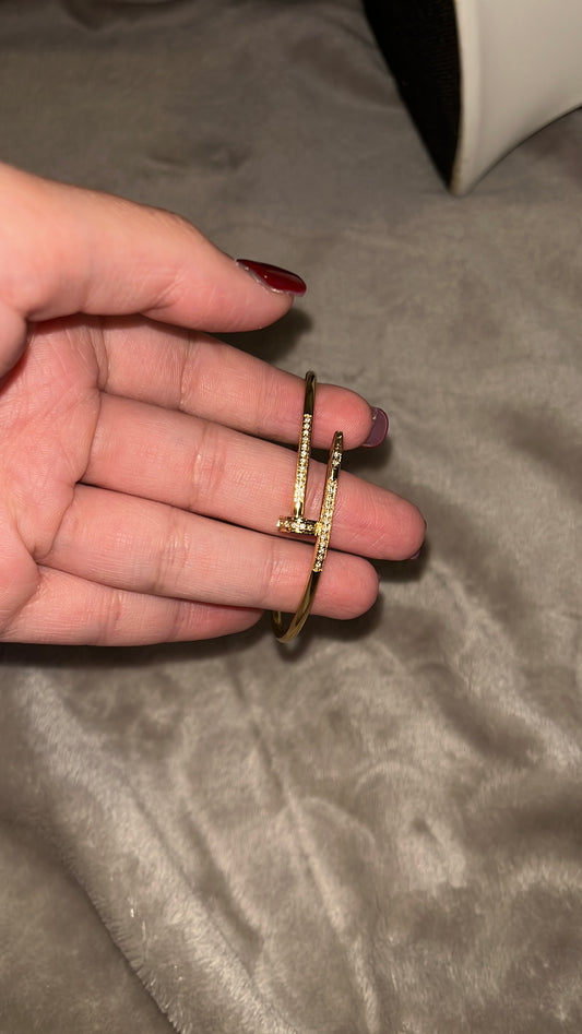 Bracelet clou full fin gravee