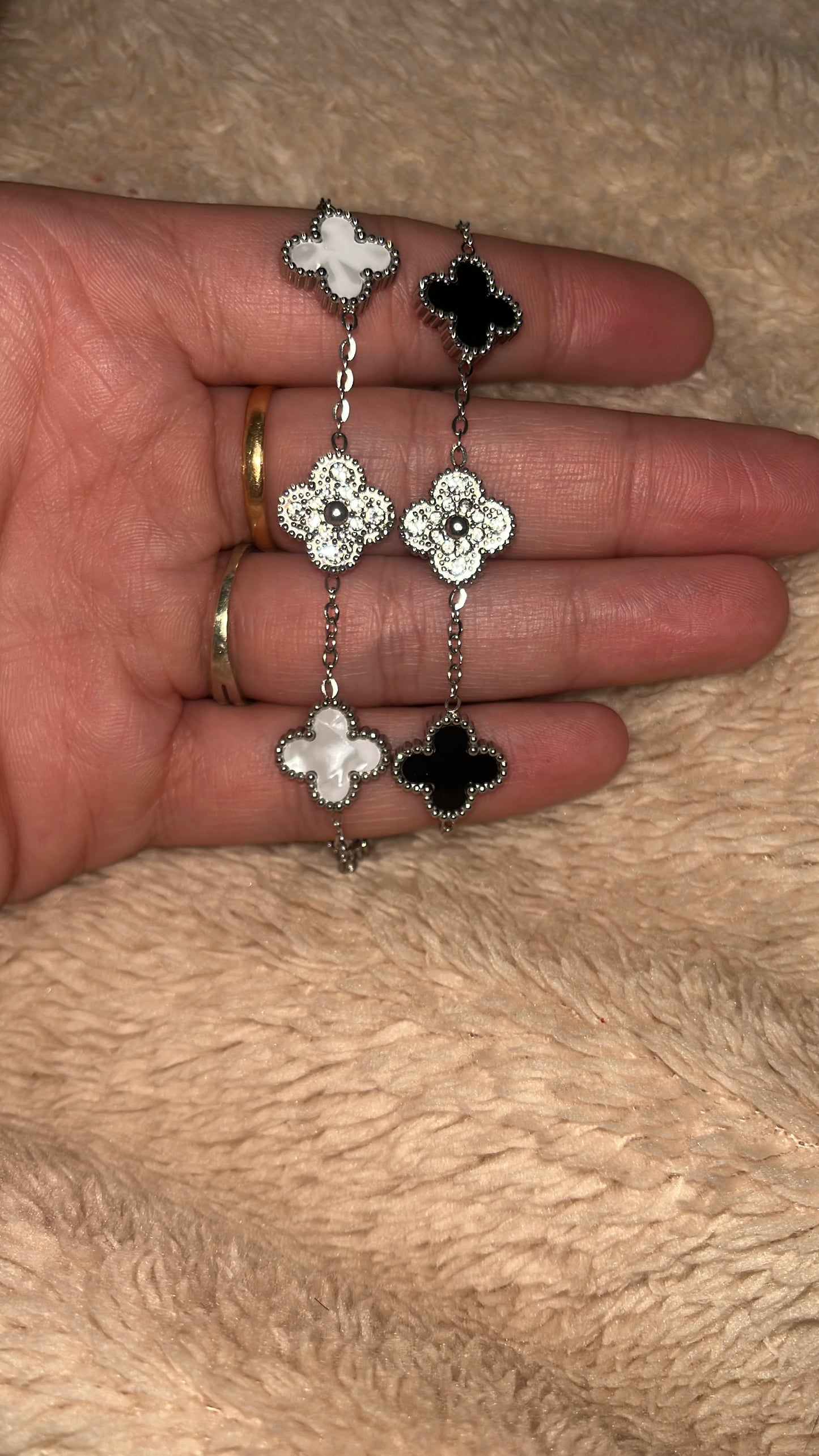 Bracelet Cleef strass argent